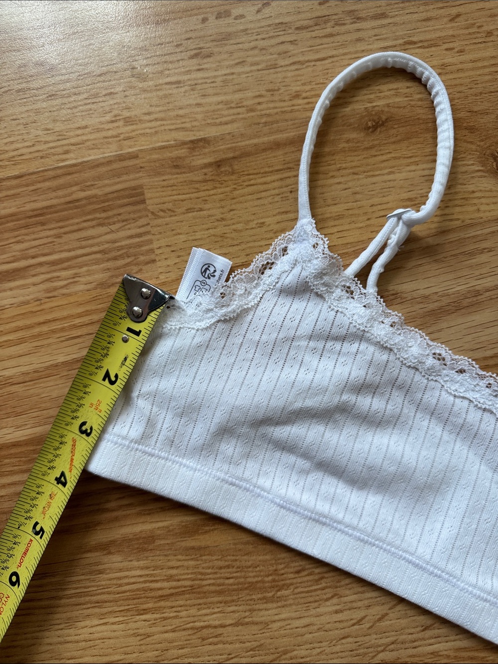 SKIMS Cotton Lace Pointelle Bralette ✨ size L - Picture 9 of 9
